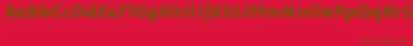APlakatcmplbtdExtrabold Font – Brown Fonts on Red Background