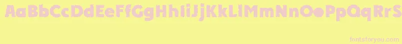 Police APlakatcmplbtdExtrabold – polices roses sur fond jaune