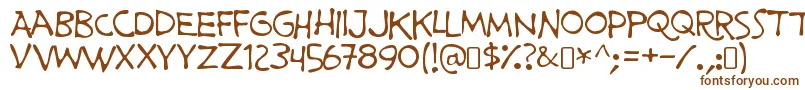 Шрифт PrimeministerofcanadaRegular – коричневые шрифты на белом фоне