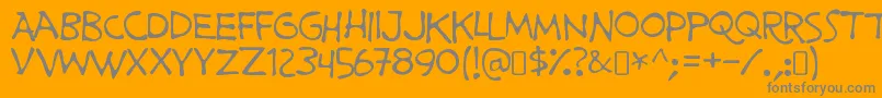 PrimeministerofcanadaRegular Font – Gray Fonts on Orange Background