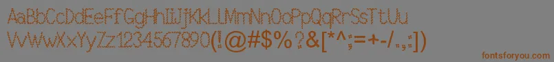 Bymberangiykasfull Font – Brown Fonts on Gray Background