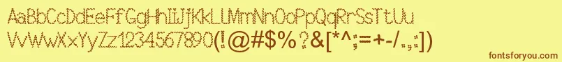 Bymberangiykasfull Font – Brown Fonts on Yellow Background