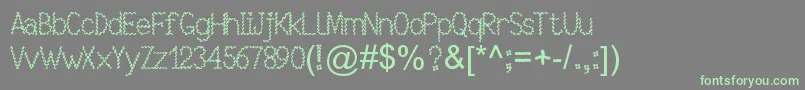 Bymberangiykasfull Font – Green Fonts on Gray Background
