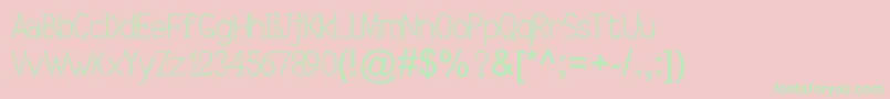 Bymberangiykasfull Font – Green Fonts on Pink Background