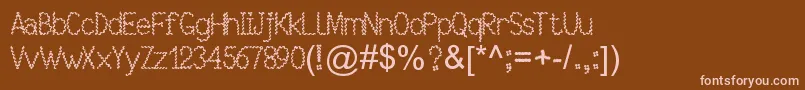 Bymberangiykasfull Font – Pink Fonts on Brown Background