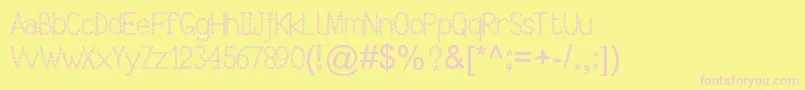 Bymberangiykasfull Font – Pink Fonts on Yellow Background