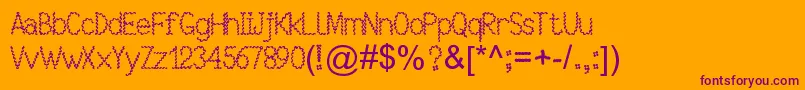 Bymberangiykasfull Font – Purple Fonts on Orange Background