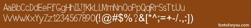 Bymberangiykasfull Font – White Fonts on Brown Background