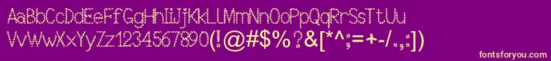 Bymberangiykasfull Font – Yellow Fonts on Purple Background