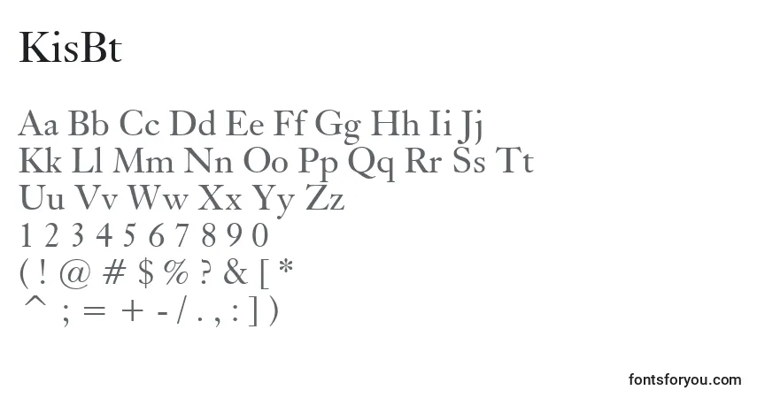 Schriftart KisBt – Alphabet, Zahlen, spezielle Symbole