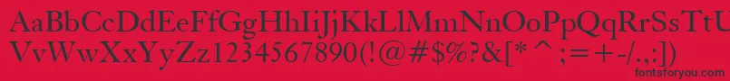 KisBt Font – Black Fonts on Red Background