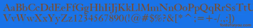 KisBt Font – Brown Fonts on Blue Background