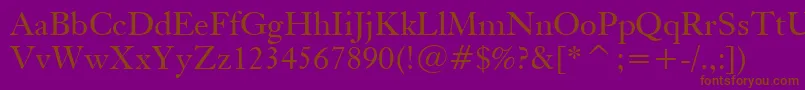 KisBt Font – Brown Fonts on Purple Background