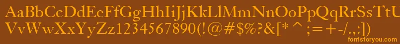 KisBt Font – Orange Fonts on Brown Background
