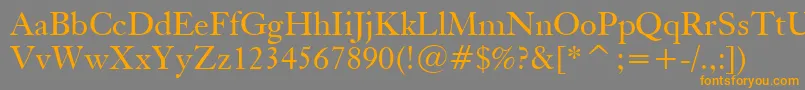 KisBt Font – Orange Fonts on Gray Background