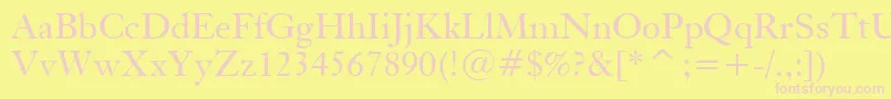 KisBt Font – Pink Fonts on Yellow Background