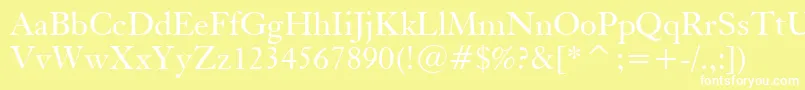 KisBt Font – White Fonts on Yellow Background