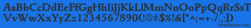 GoudyitalianlhBold Font – Black Fonts on Blue Background