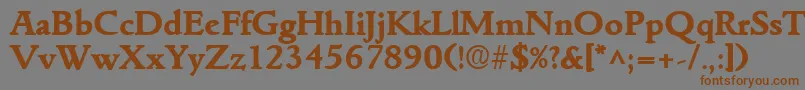 GoudyitalianlhBold Font – Brown Fonts on Gray Background