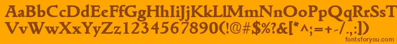 GoudyitalianlhBold Font – Brown Fonts on Orange Background