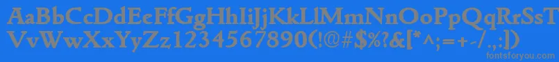 GoudyitalianlhBold Font – Gray Fonts on Blue Background