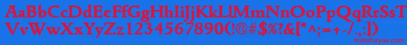 GoudyitalianlhBold Font – Red Fonts on Blue Background