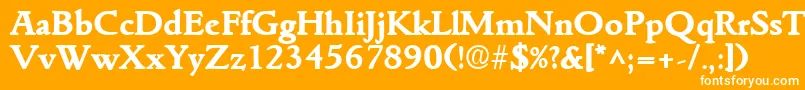 GoudyitalianlhBold Font – White Fonts on Orange Background