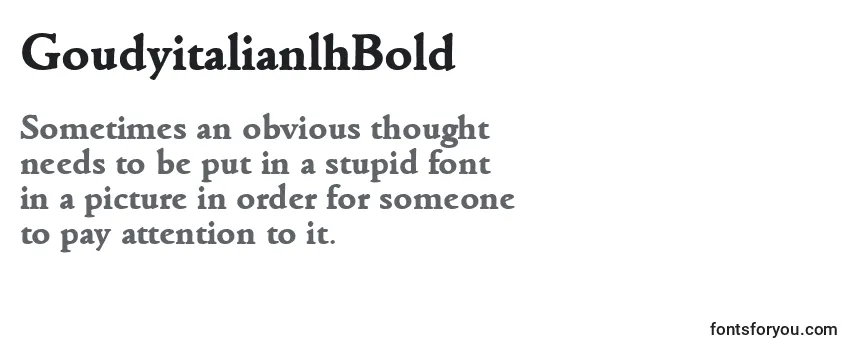 Review of the GoudyitalianlhBold Font