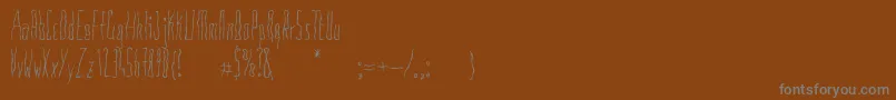 Шрифт Anoressic – серые шрифты на коричневом фоне