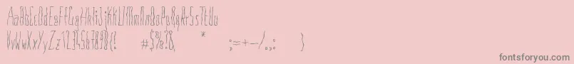 フォントAnoressic – ピンクの背景に灰色の文字