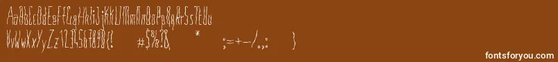 Шрифт Anoressic – белые шрифты на коричневом фоне