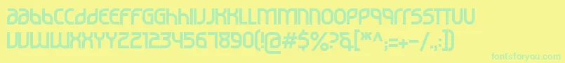 Noviembre29-Schriftart – Grüne Schriften auf gelbem Hintergrund