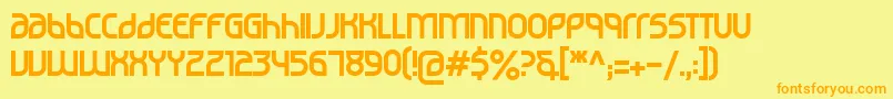 Noviembre29-Schriftart – Orangefarbene Schriften auf gelbem Hintergrund