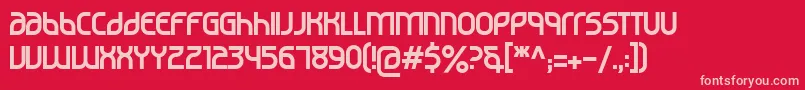 Noviembre29 Font – Pink Fonts on Red Background