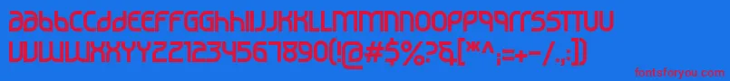 Noviembre29-Schriftart – Rote Schriften auf blauem Hintergrund