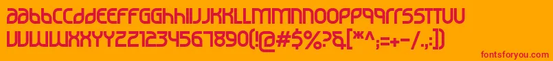 フォントNoviembre29 – オレンジの背景に赤い文字