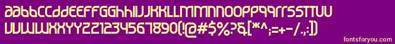 Noviembre29 Font – Yellow Fonts on Purple Background