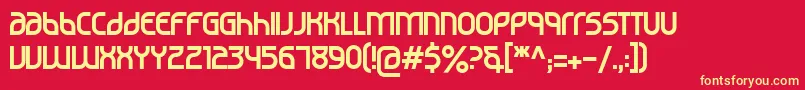 Noviembre29 Font – Yellow Fonts on Red Background