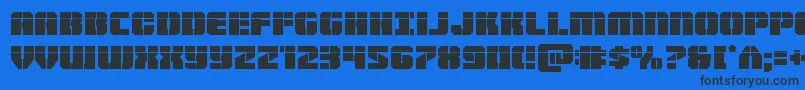 Warpthrusterlaser Font – Black Fonts on Blue Background