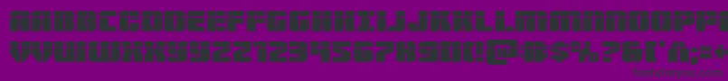 Fonte Warpthrusterlaser – fontes pretas em um fundo violeta