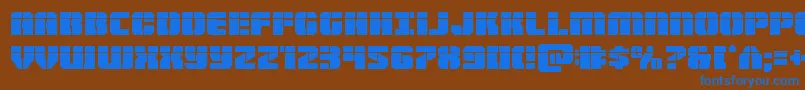 Warpthrusterlaser Font – Blue Fonts on Brown Background