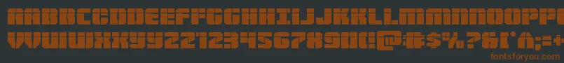 Warpthrusterlaser Font – Brown Fonts on Black Background