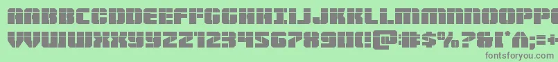Warpthrusterlaser Font – Gray Fonts on Green Background