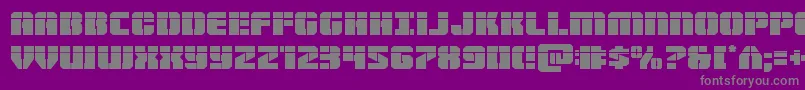 Warpthrusterlaser Font – Gray Fonts on Purple Background