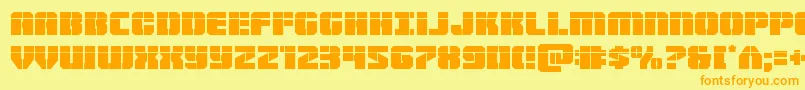 Warpthrusterlaser Font – Orange Fonts on Yellow Background