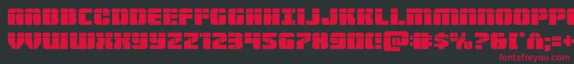 Warpthrusterlaser Font – Red Fonts on Black Background