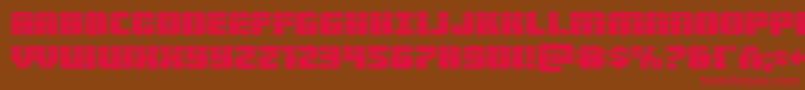 Warpthrusterlaser Font – Red Fonts on Brown Background