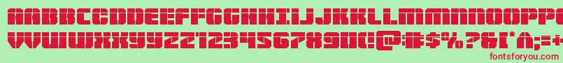 Warpthrusterlaser Font – Red Fonts on Green Background