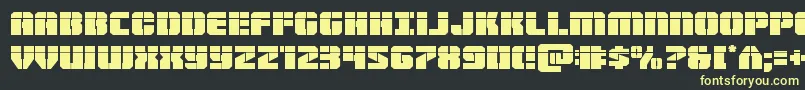 Warpthrusterlaser Font – Yellow Fonts on Black Background