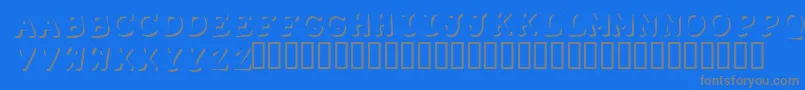 Shadow ffy-Schriftart – Graue Schriften auf blauem Hintergrund